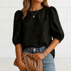 White women's floral print blouse for casual and office wear