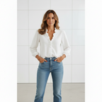 Women's ruffle blouse for office and special occasions back view